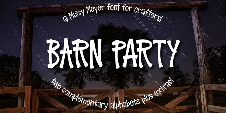 Пример шрифта Barn Party #1
